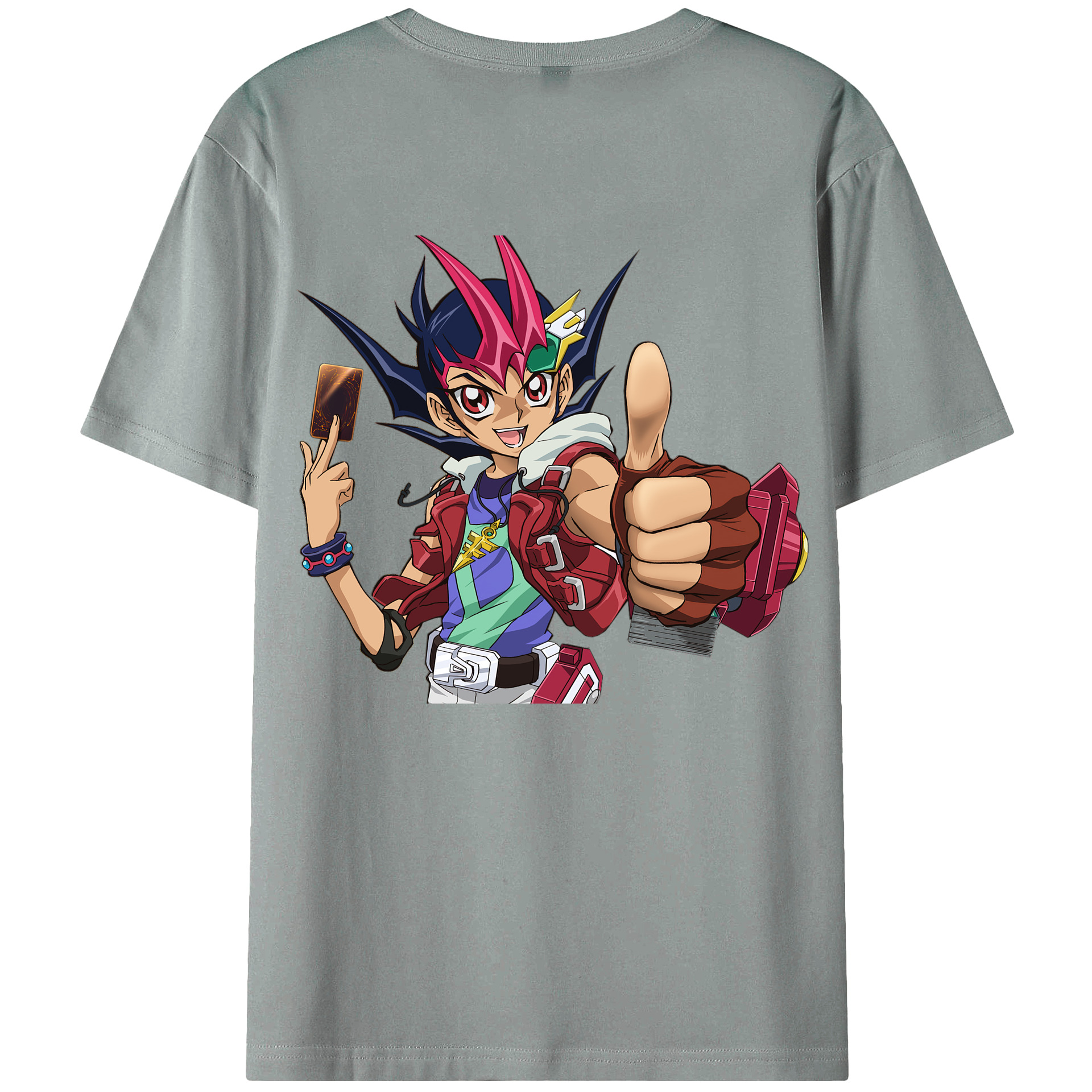 （画像用） 遊☆戯☆王 Yu-Gi-Oh! 綿100％ メンズ半袖Tシャツ（バックプリント） 通気性